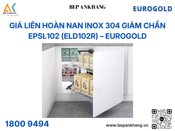Giá liên hoàn nan dẹt inox 304 ray giảm chấn EPSL102 (ELD102R) (phải) – Eurogold